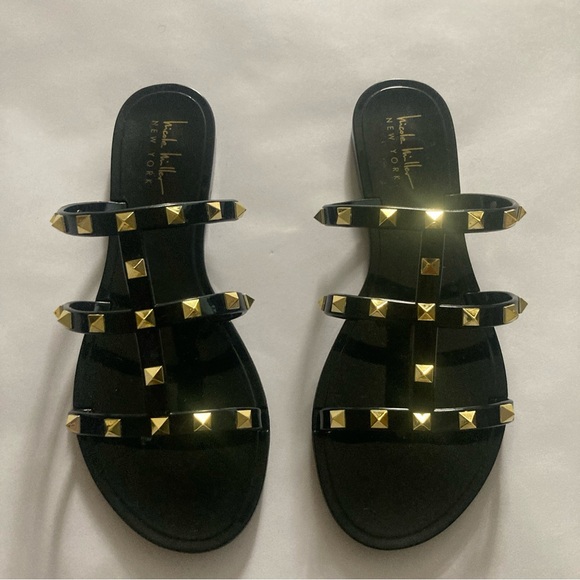 💴Sold💴 
Nicole by Nicole Miller Black Studded Sandals - Picture 10 of 10